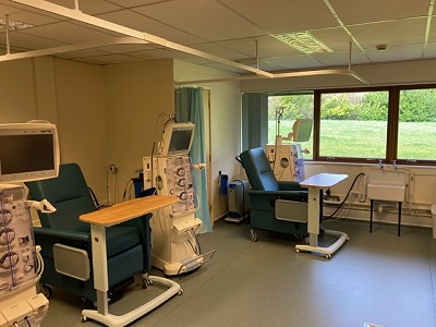 Inside Lakeland dialysis unit